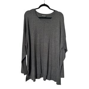 Brooke Shields Timeless Sweater Womens Size 2X Grey Long Sleeve Cotton Blend